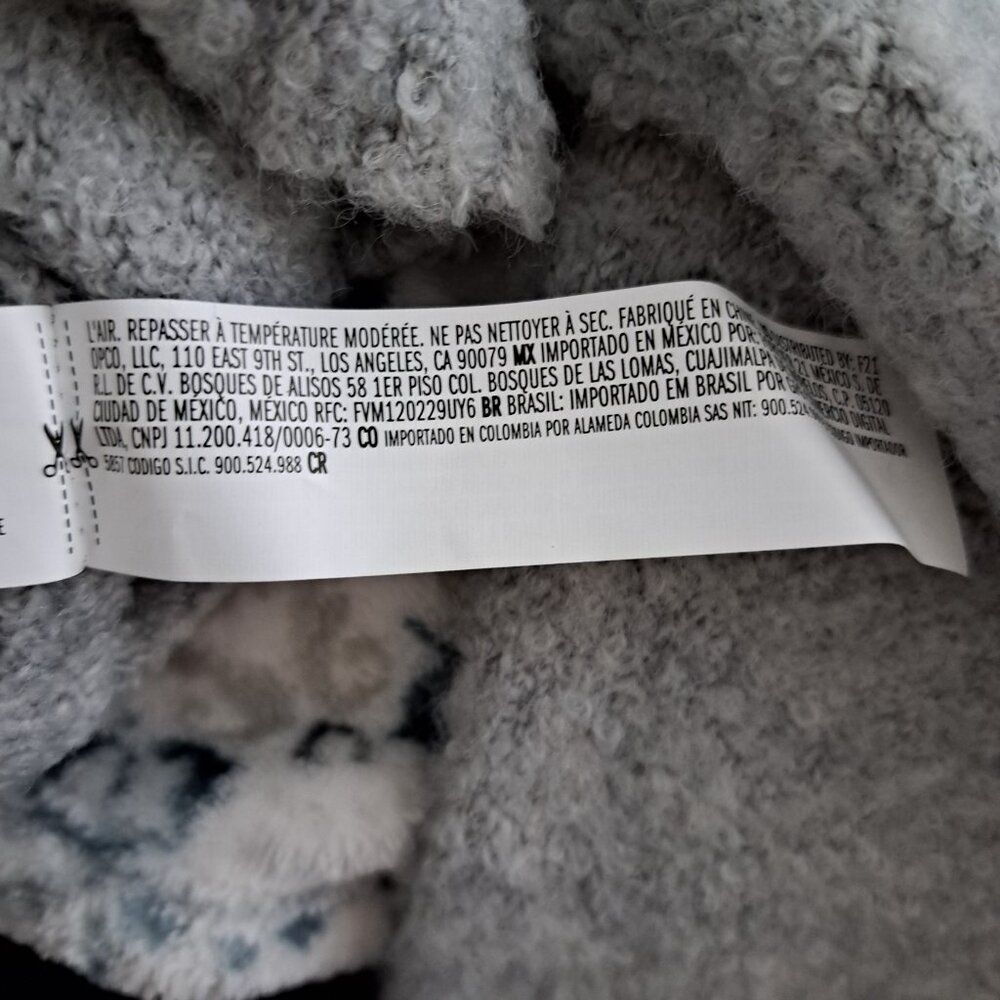 Forever 21 Quarter Zip Collared Sweater Gray Small wool blend - Picture 6 of 8